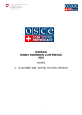 Agenda: 2026 Warsaw Human Dimension Conference