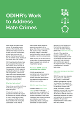 ODIHR’S WORK TO ADDRESS HATE CRIMES ODIHR’S WORK TO ADDRESS HATE CRIMES