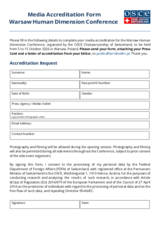 Media Accreditation Form