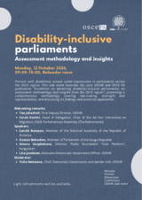 Event flyer: Disability-inclusive parliaments: Assessment methodology and insights