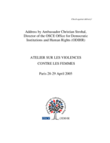 Address by Ambassador Christian Strohal at the conference "Atelier Sur Les Violences Contre Les Femmes"