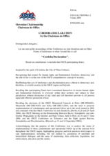 Cordoba Declaration by the Chairman-in-Office