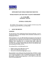 General guidelines for the Supplementary Human Dimension Meeting on Human Rights and the Fight Against Terrorism