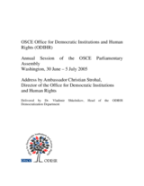Address by Ambassador Christian Strohal at the Annual Session of the OSCE Parliamentary Assembly, Washington, 30 June-5 July 2005