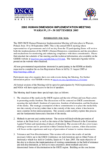 Information for NGOs