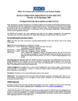 Side events technical information