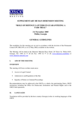 General guidelines and technical information