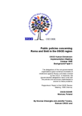 Public policies concerning Roma and Sinti in the OSCE region. OSCE Human Dimension Implementation Meeting background paper