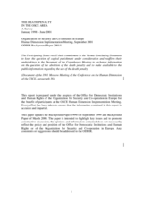 The Death Penalty in the OSCE Area. A survey, January 1998 - June 2001. ODIHR Background Paper published for the Supplementary Human Dimension Meeting, September 2001