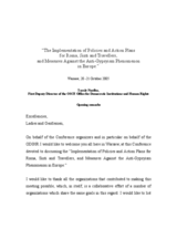 Opening address by Toralv Nordbø, First Deputy Director of the ODIHR