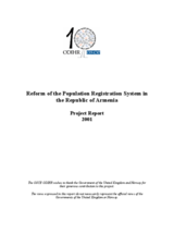 Reform of the Population Registration System in the Republic of Armenia. Project Report 2001
