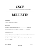 ODIHR Bulletin. Volume 1/1
