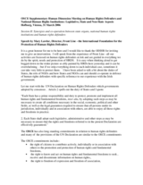 Speech by Mary Lawlor, Director, Front Line - the International Foundation for the Protection of Human Rights Defenders