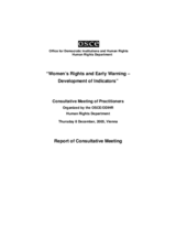 Women's Rights and Early Warning - Development of Indicators