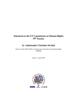 Statement to the UN Commission on Human Rights 59th Session by Ambassador Christian Strohal