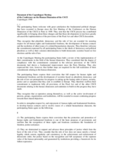 Excerpts from the Copenhagen Document