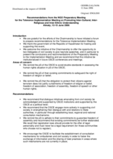 Recommendations from the NGO Preparatory Meeting