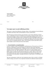 Norway: Country Report on Trafficking in Human Beings