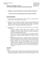 Romania: Country Report on Trafficking in Human Beings