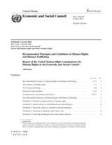 UN Recommended Principles and Guidelines on Human Rights and Human Trafficking