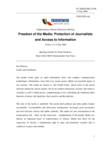 Opening remarks by Ambassador Frank Geerkens, Head of the OSCE Chairmanship Task Force