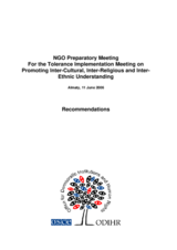 Recommendations from the NGO Preparatory Meeting for the Tolerance Implementation Meeting on Promoting Inter-Cultural, Inter-Religious and Inter-Ethnic Understanding