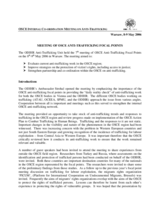 Report from the meeting of OSCE anti-trafficking focal points