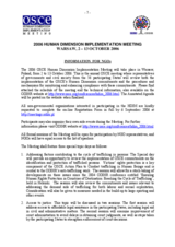 Information for NGOs