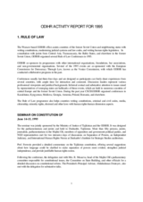 OSCE/ODIHR Annual Report 1995