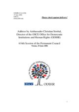 Address by Ambassador Christian Strohal