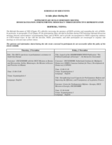 Schedule of Side Events