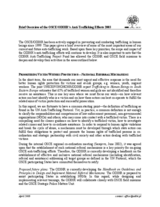 Brief Overview of the OSCE/ODIHR's Anti-Trafficking Efforts 2003