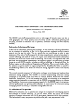 "The Development of ODIHR's Anti-Trafficking Initiatives". Informal presentation to OSCE delegations. Vienna, 5 July 2001
