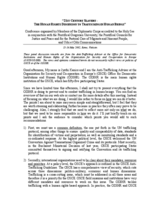 "21st Century Slavery - The Human Rights Dimension To Trafficking In Human Beings". 15-16 May 2002, Rome, Vatican