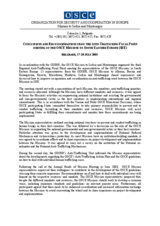 Conclusions and Recommendations From The Anti-Trafficking Focal Point Meeting Of The OSCE Missions To South Eastern Europe. Belgrade, 17-20 July 2003