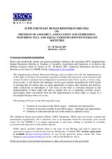 Information for NGOs