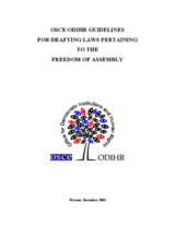 OSCE/ODIHR Guidelines For Drafting Laws Pertaining To The Freedom Of Assembly