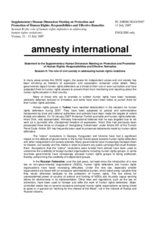 Statement by Amnesty International on "The role of civil society in addressing human rights violations"