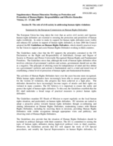 Statement by the European Commission on Human Rights Defenders