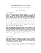 Speech by Ambassador Christian Strohal on Human Rights Education and Training