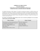 Schedule of side events