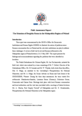Field Assessment Report: The Situation of Bergitka Roma in the Malopolska Region of Poland