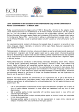 Joint statement on the occasion of the International Day for the Elimination of Racial Discrimination - 21 March 2008
