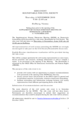 Side event: Roundtable for Civil Society: background information.