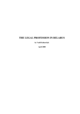 The legal profession in Belarus