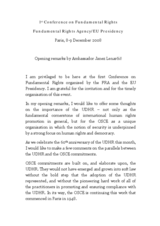 First Conference on Fundamental Rights, organized by the Fundamental Rights Agency/EU Presidency First Conference on Fundamental Rights, organized by the Fundamental Rights Agency/EU Presidency
