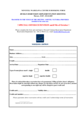 Hotel booking form: Novotel