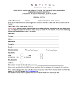 Hotel booking form: Sofitel
