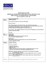 Timetable of the HDIM and side events