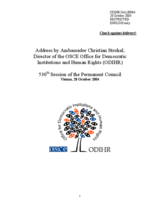 Address by Ambassador Christian Strohal to the 530th Meeting of the OSCE Permanent Council